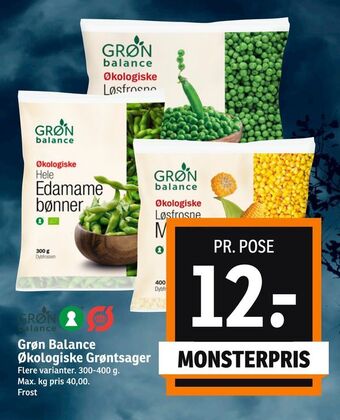 SPAR Grøn balance økologiske grøntsager tilbud