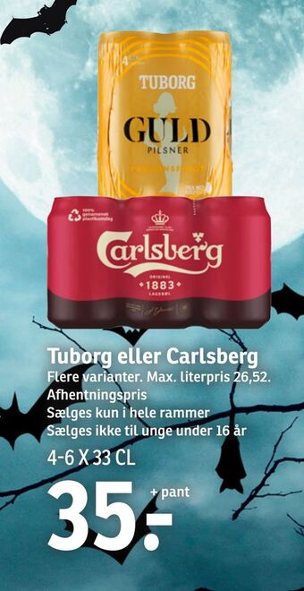 SPAR Tuborg eller carlsberg tilbud