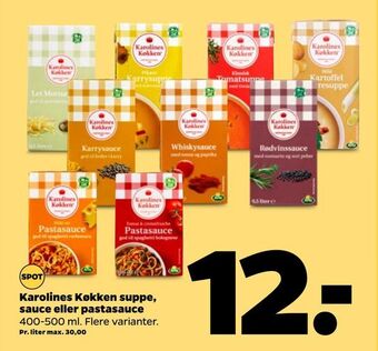 Netto Karolines køkken suppe, sauce eller pastasauce tilbud