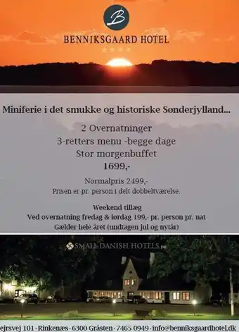 Benniksgaard hotel miniferie