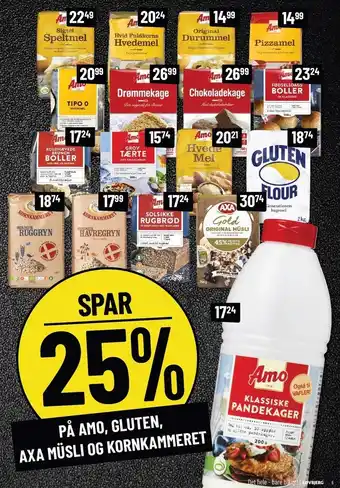Løvbjerg Amo, gluten, axa müsli og kornkammeret tilbud