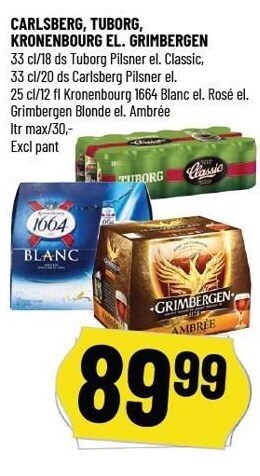 Løvbjerg Carlsberg, tuborg, kronenbourg el. grimbergen tilbud