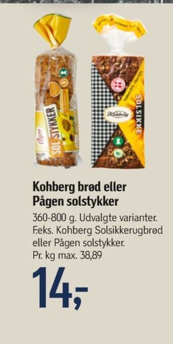Solsikke rugbrød-skiver