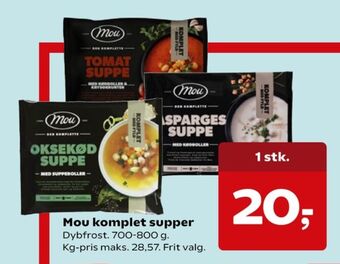 Kvickly Mou aspargessuppe komplet tilbud