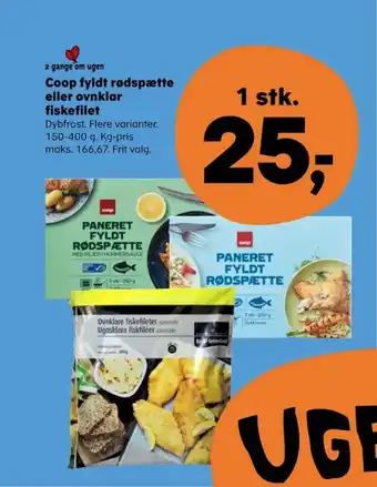 SuperBrugsen Coop fisk indbagt tilbud