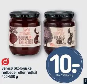REMA 1000 Samsø økologiske rødbeder el. rødkål tilbud
