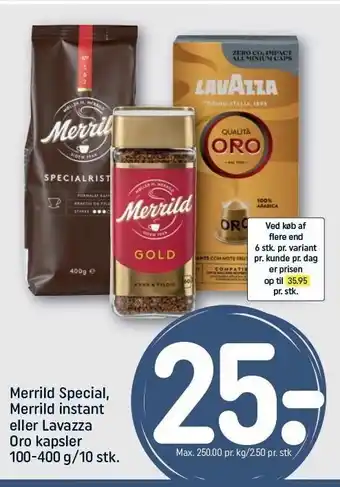 REMA 1000 Merrild el. lavazza tilbud