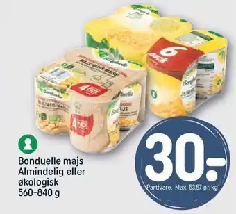 REMA 1000 Majs - almindelig eller økologisk tilbud