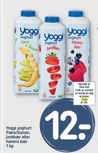 REMA 1000 Yoggi yoghurt - flere varianter tilbud