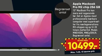 Bilka Apple Macbook Pro M2 Chip 256 GB tilbud
