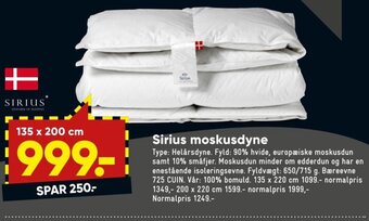Bilka Sirius Moskusdyne tilbud