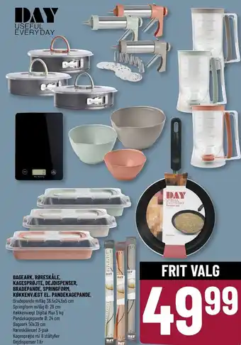 Bageark, Røreskåle, Kagesprøjte, Dejdispenser, Bradepande Springform