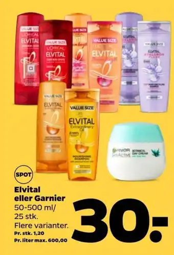 Netto Elvital eller Garnier tilbud