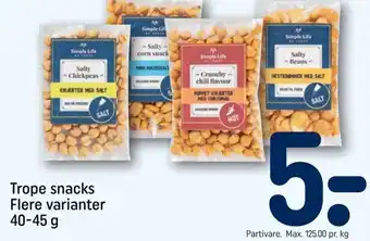 REMA 1000 Trope Snacks Flere Varianter 40-45g tilbud