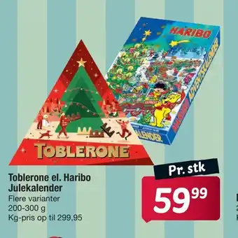 Fakta Tyskland Toblerone el. haribo julekalender tilbud