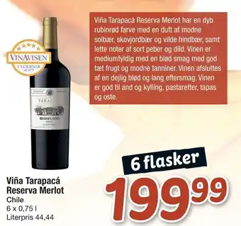Viña tarapacá reserva merlot