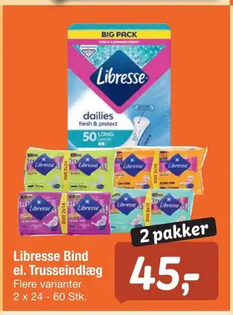 Fakta Tyskland Libresse bind el. trusseindlæg tilbud