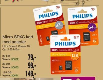 Micro sdxc kort med adapter