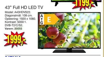 Harald Nyborg 43" full hd led tv tilbud