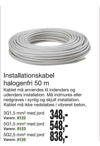 Harald Nyborg Installationskabel halogenfri 50 m tilbud