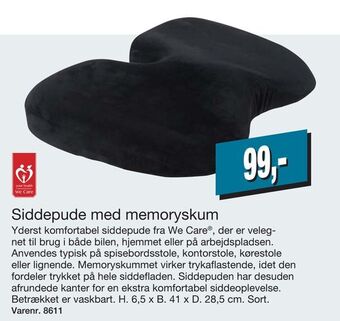 Harald Nyborg Siddepude med memoryskum tilbud