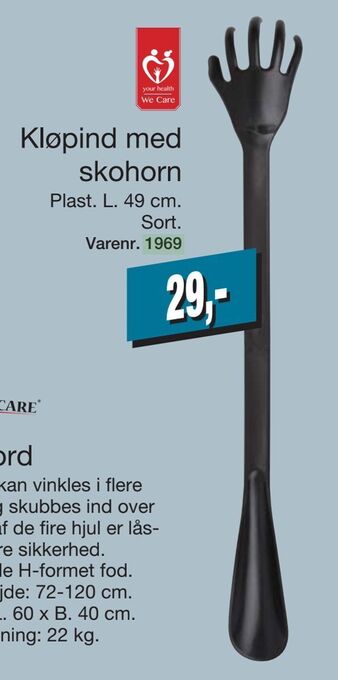 Kløpind med skohorn