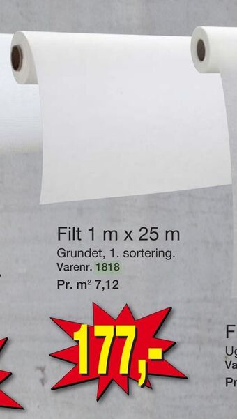 Harald Nyborg Filt 1 m x 25 m tilbud