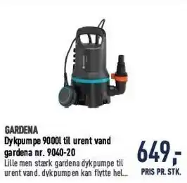 Johannes Fog Dykpumpe 9000l til urent vand tilbud