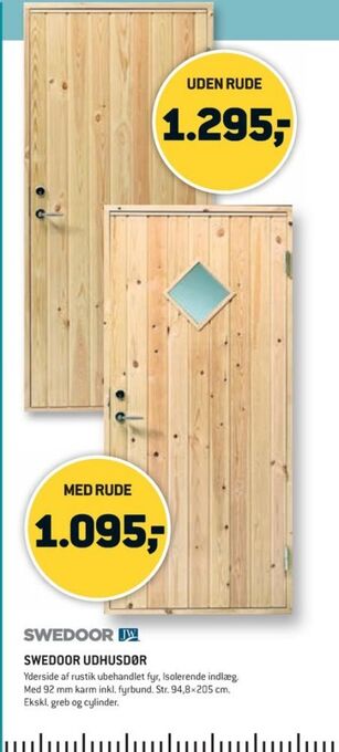 XL-BYG Swedoor dør tilbud