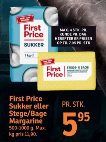 SPAR First price sukker tilbud