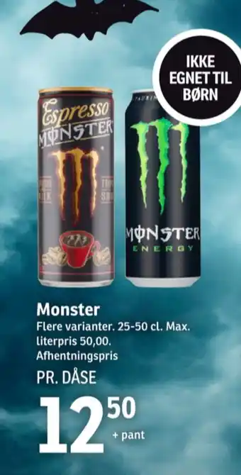 SPAR Monster energidrik tilbud