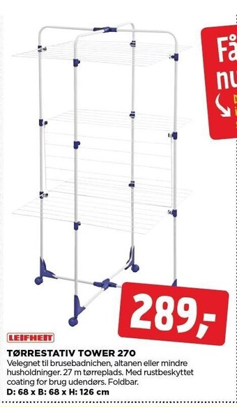 jem & fix Tørrestativ tower 270 tilbud