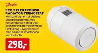 jem & fix Danfoss eco 2 elektronisk radiator termostat tilbud