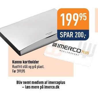 Imerco Konno kortholder tilbud
