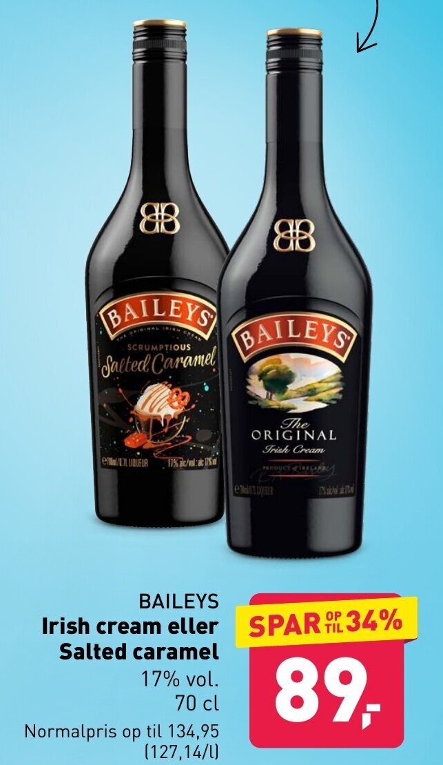 Baileys Irish Cream Eller Salted Caramel tilbud hos ALDI