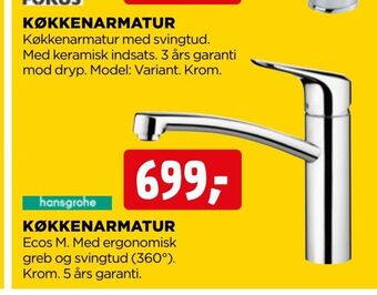 jem & fix Køkkenarmatur tilbud