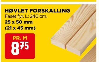 Høvlet forskalling