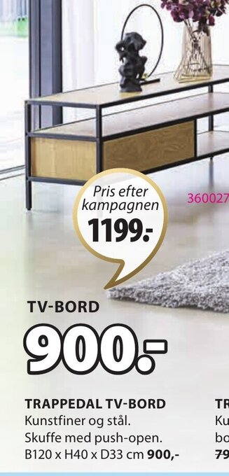 JYSK Trappedal Tv- Bord tilbud