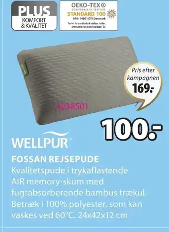JYSK Wellpur Fossan Rejsepute tilbud