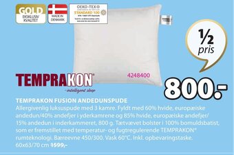 JYSK Temprakon Fusion Andedunspude tilbud