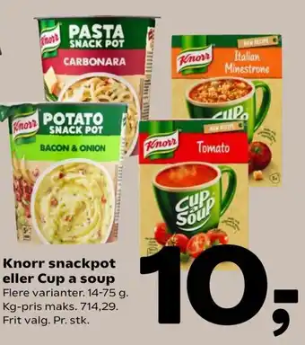 Coop 365 Knorr Snackpot eller Cup a Soup 14-75g tilbud