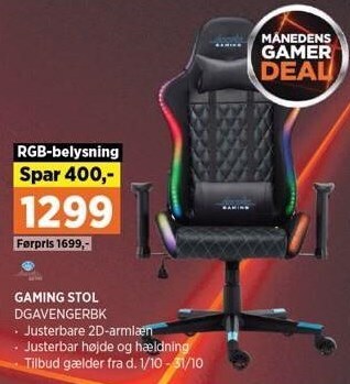 Power Gaming stol tilbud