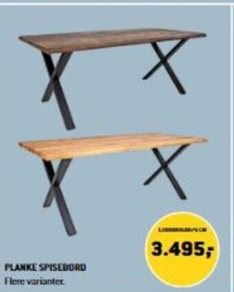 XL-BYG Planke Spisebord tilbud