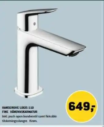 XL-BYG Hansgrohe Logis 110 Fine Håndvaskarmatur tilbud