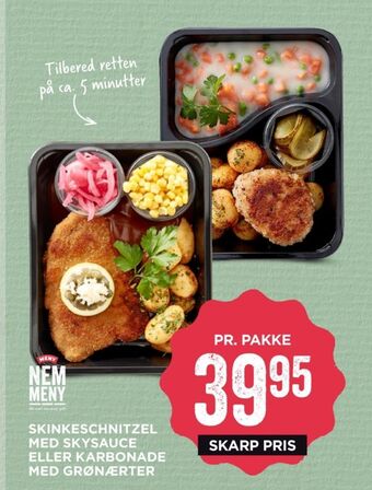 MENY Ukendt færdigretter tilbud