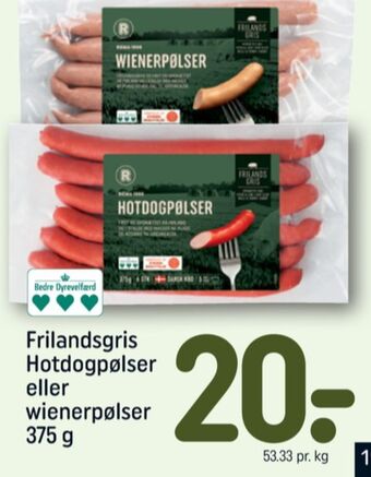 Rema 1000 hotdogpølser