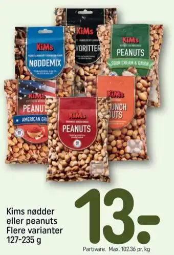 REMA 1000 Kims peanuts tilbud