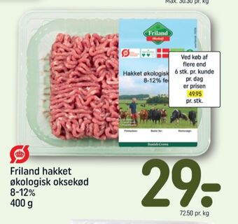 REMA 1000 Friland økologi hakket oksekød tilbud
