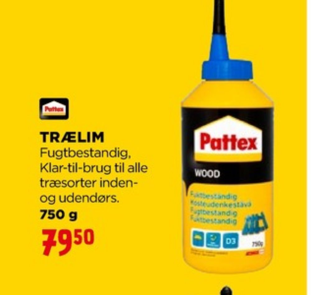 Pattex trælim tilbud hos jem & fix