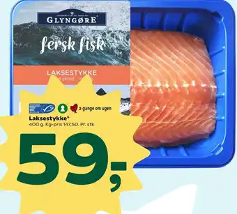 Coop 365 Glyngøre Laksestykke 400g tilbud
